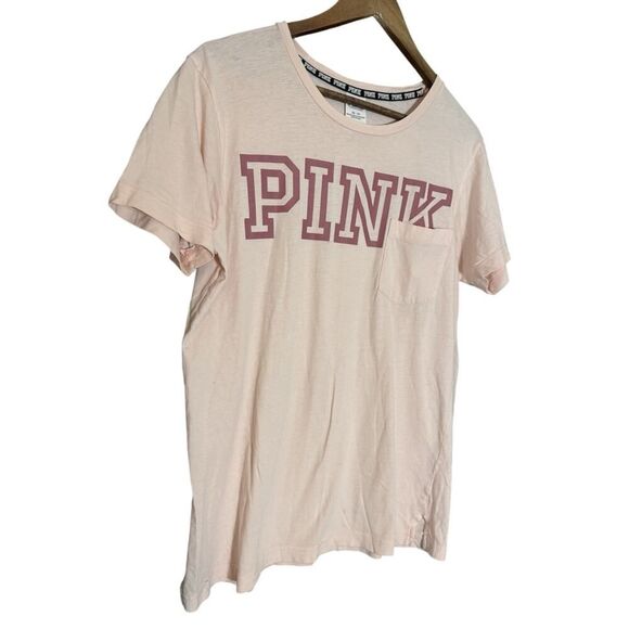 Pink Victoria's Secret Womens Pink Short Sleeve‎ Crew Neck T-Shirt Size XS - Picture 1 of 3